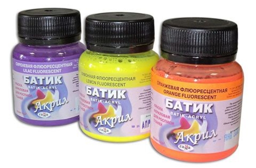 Photo of Краска акриловая флюоресцентная для росписи тканей