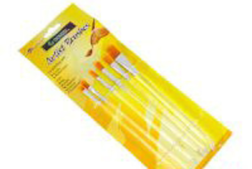 Photo of Набор художественных кистей №5 Conzn - синтетика плоские (нейлон).