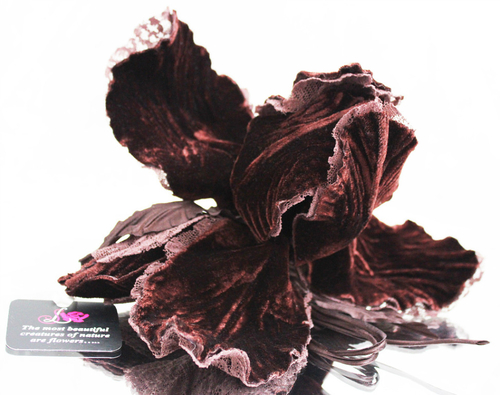Фото для Бархатный ирис «Шоколадный магнат». Цветы из ткани.