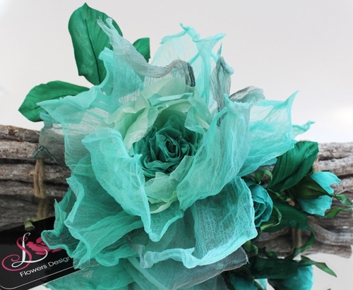 Фото для Брошь – заколка,  шелковая роза «Бегущая по волнам». Цветы из ткани