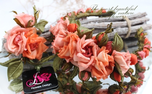Фото для Комплект украшений из шелковых роз «Mon amour»